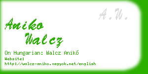 aniko walcz business card